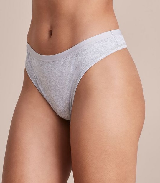 Organic Cotton G-String Briefs - Lily Loves - Grey Marle