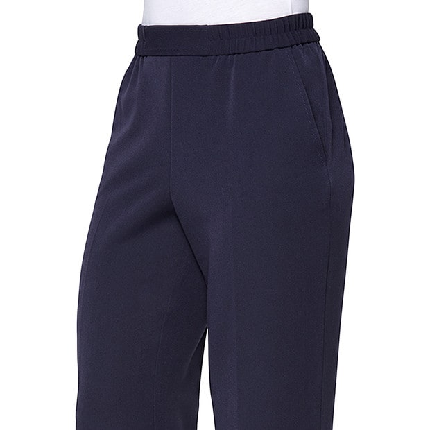 Elastic Waist Wide Leg Pants Navy Target Australia