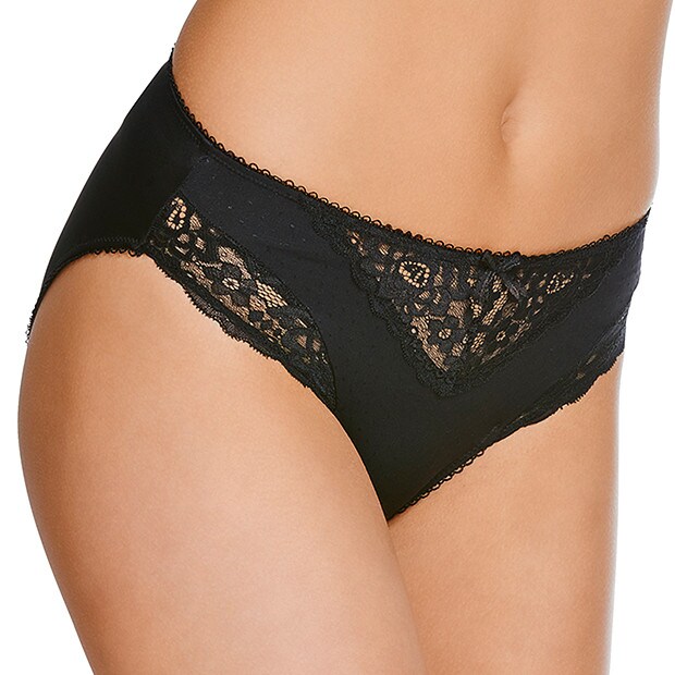 Rosa Lace High Cut Briefs - Black Rosa Lace High Cut Briefs - Black