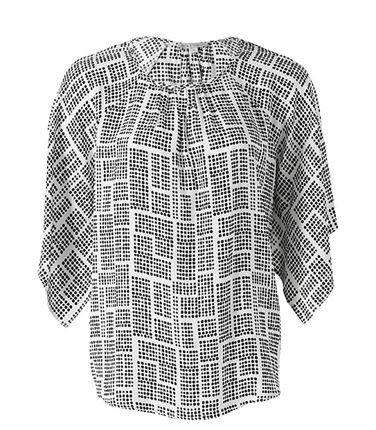 Flutter Sleeve Top - Tetris Print 4 of 5