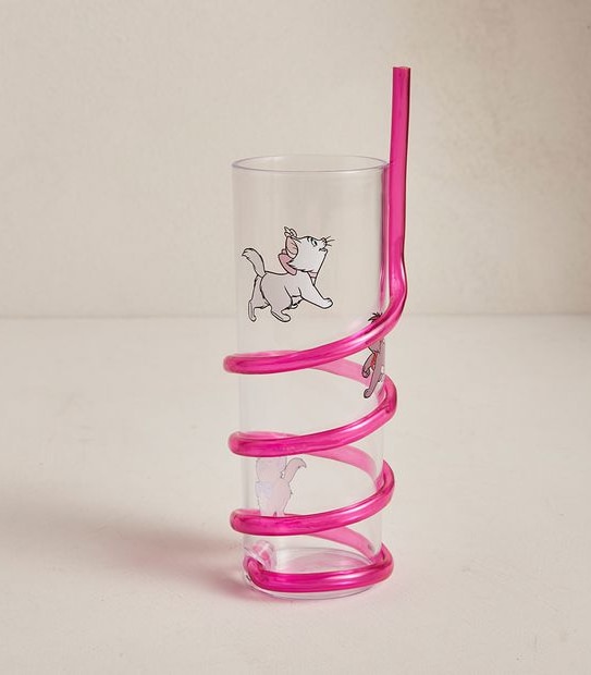 Disney Aristocats Cup & Curly Straw