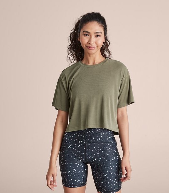 Active Yoga Ribbed Crop T-Shirt