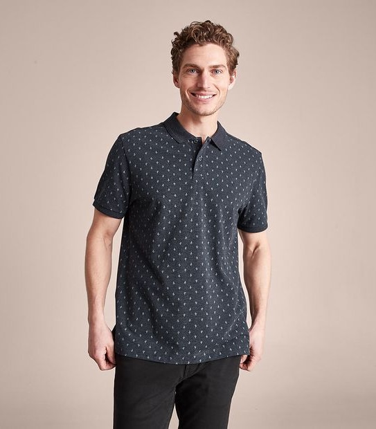 Fashion Print Polo Top