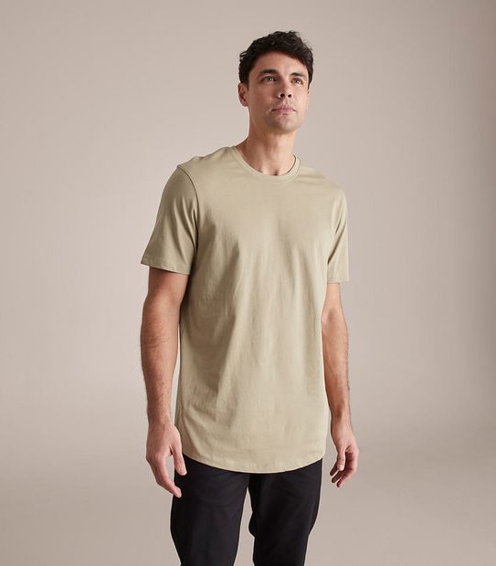 Organic Cotton Curved Hem T-Shirt