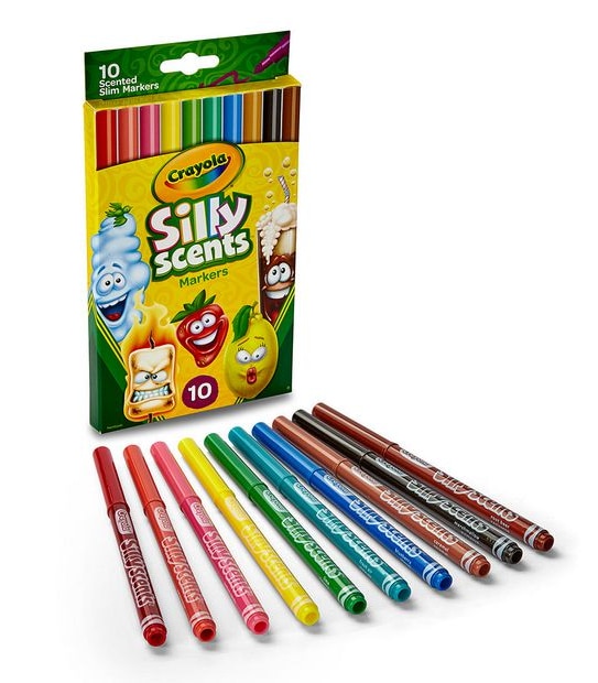 Crayola Silly Scents Slim Markers - 10 Pack
