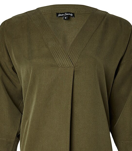 Yours Sincerely Drape Dress - Khaki