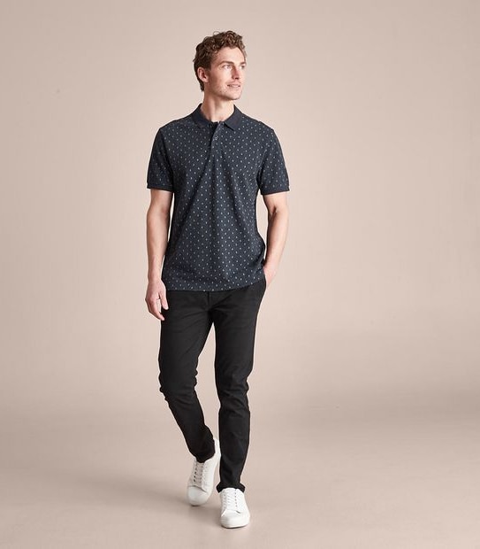 Fashion Print Polo Top