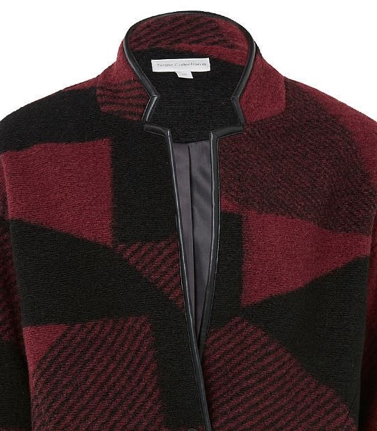 Cocoon Coat - Red / Black