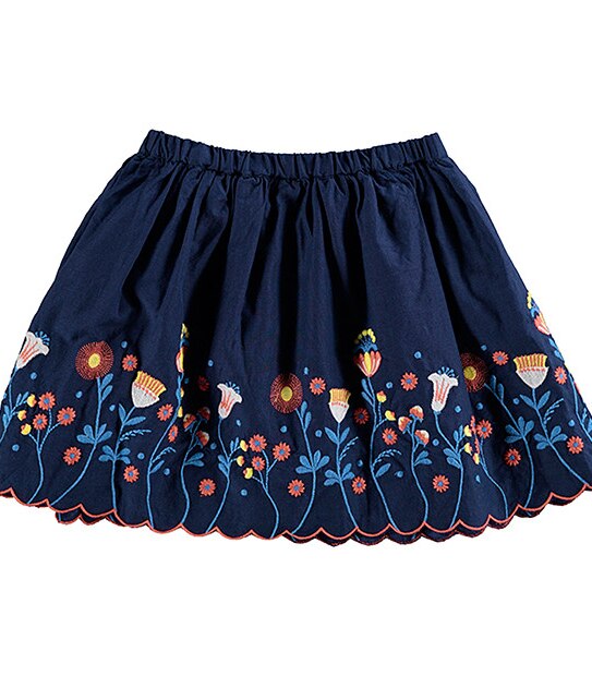 Floral Embroidered Skirt
