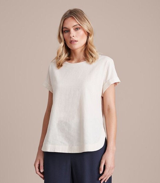 Preview Linen Blend Dallas Dolman Sleeve Blouse