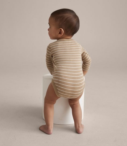 Baby Organic Cotton Henley Bodysuit