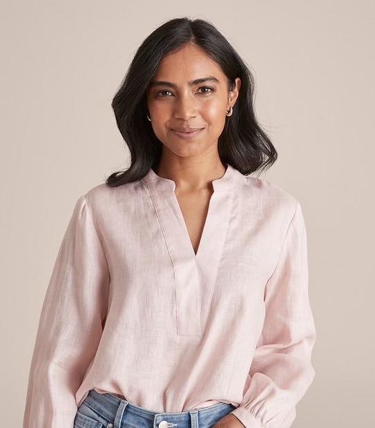Dannii Minogue Petites Linen Popover Shirt