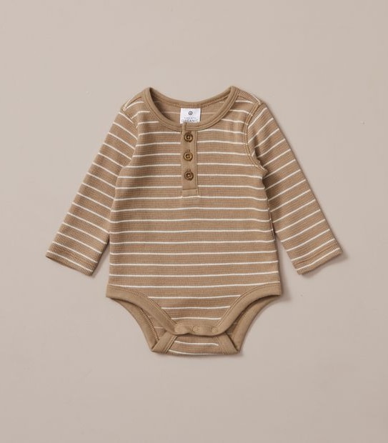Baby Organic Cotton Henley Bodysuit