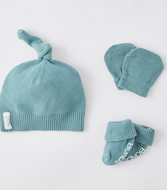 Bonds Baby Organic Cotton Beanie Set