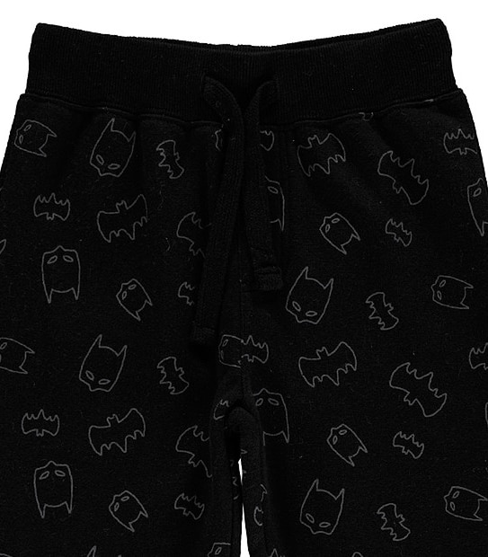 Batman Print Trackpants - Black
