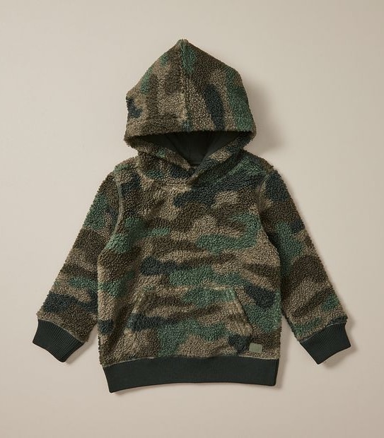 Camouflage Teddy Fleece Hoodie