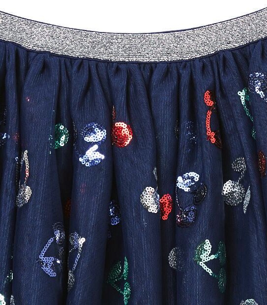 Mesh Cherry Sequin Skirt 3 of 3