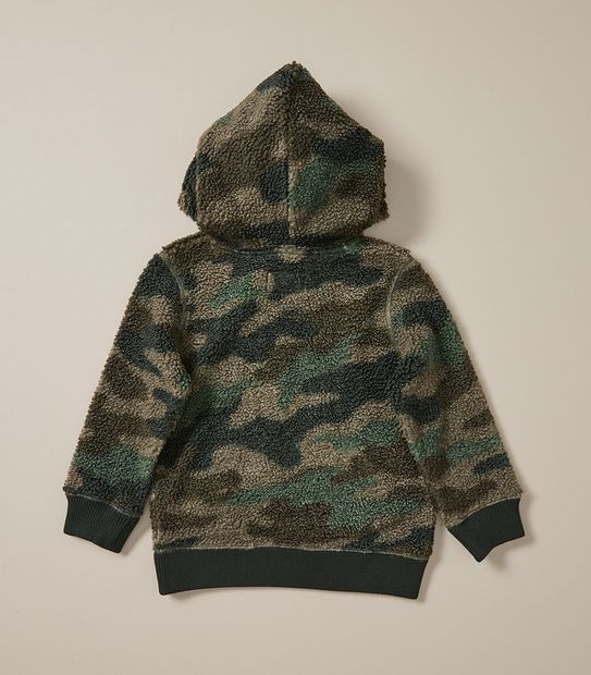 Camouflage Teddy Fleece Hoodie