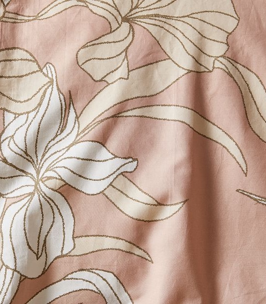 Elune Linear Floral Quilt Cover Set
