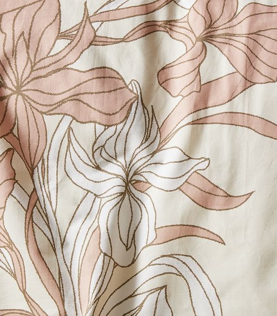 Elune Linear Floral Quilt Cover Set