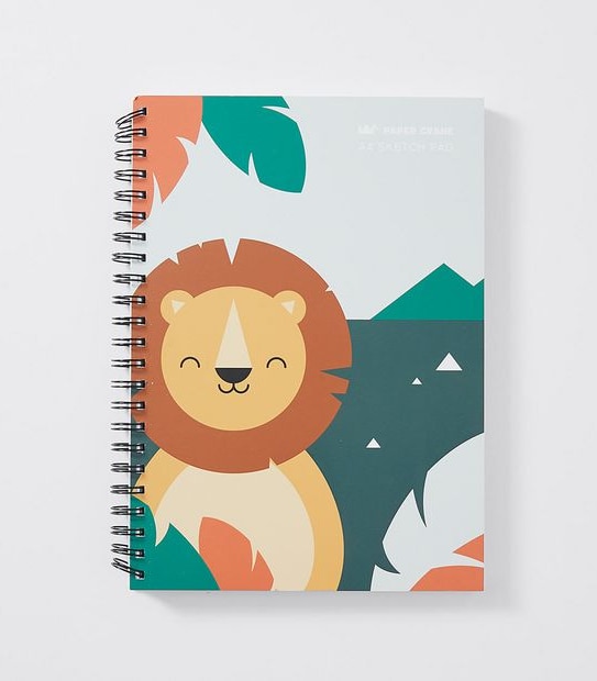 A4 Lion Spiral Sketch Pad