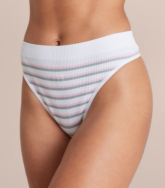 Lily Loves Ribbed Seamfree High Waisted G-String Briefs; Style: LGS02076