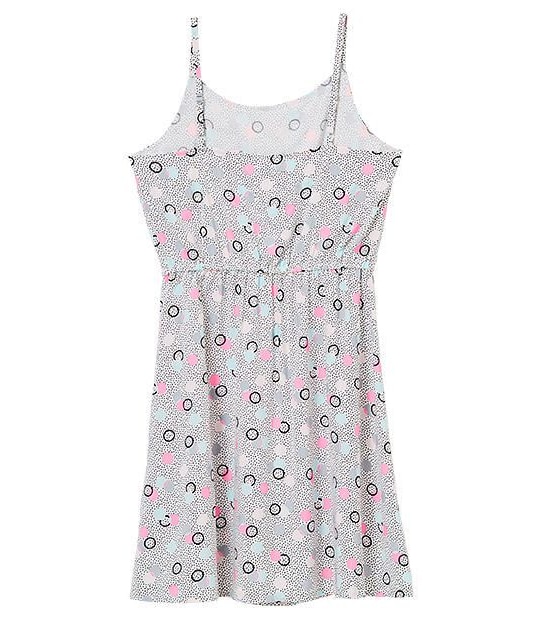 Dotty Print Double Layer Dress