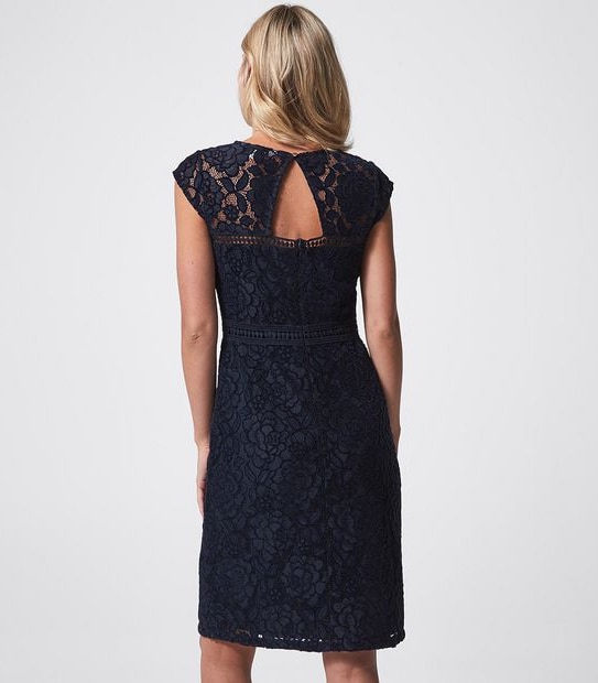 Preview Cap Sleeve Flocked Velvet Lace Dress