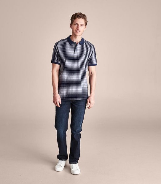 Fashion Striped Polo Top