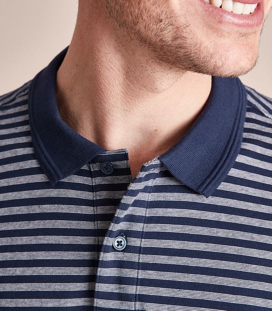 Fashion Striped Polo Top