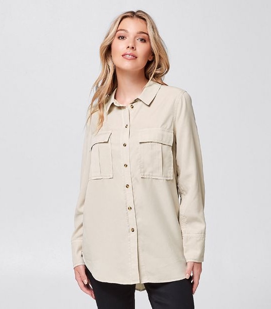Utility Resort Shirt - Oyster Brown