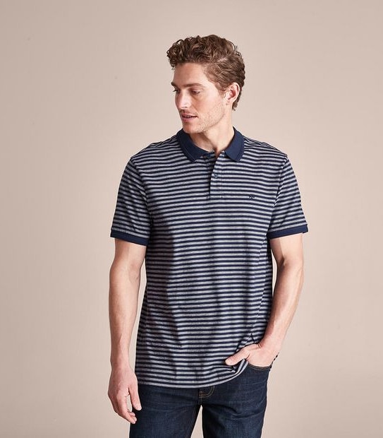Fashion Striped Polo Top