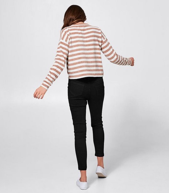 Lily Loves Chenille Cropped Jumper - Stripe