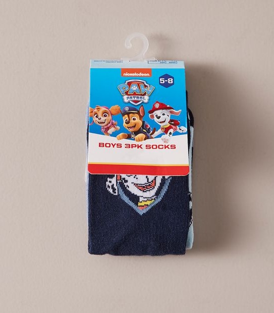 3 Pack Paw Patrol Socks