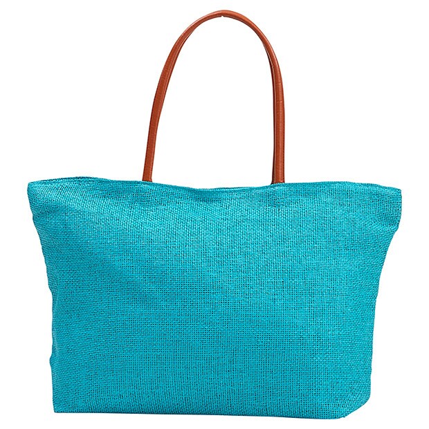 Paper Straw Beach Bag - Bluebird Paper Straw Beach Bag - Bluebird