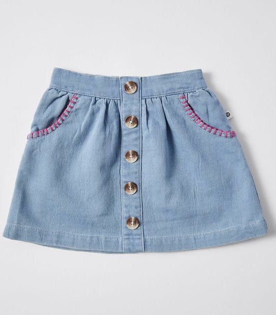 Piping Hot Denim Skirt