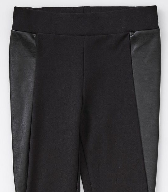 Paneled Ponte Leggings - Black