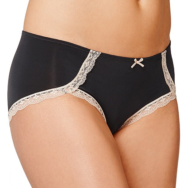 Lace Trim Boyleg Briefs - Black Lace Trim Boyleg Briefs - Black
