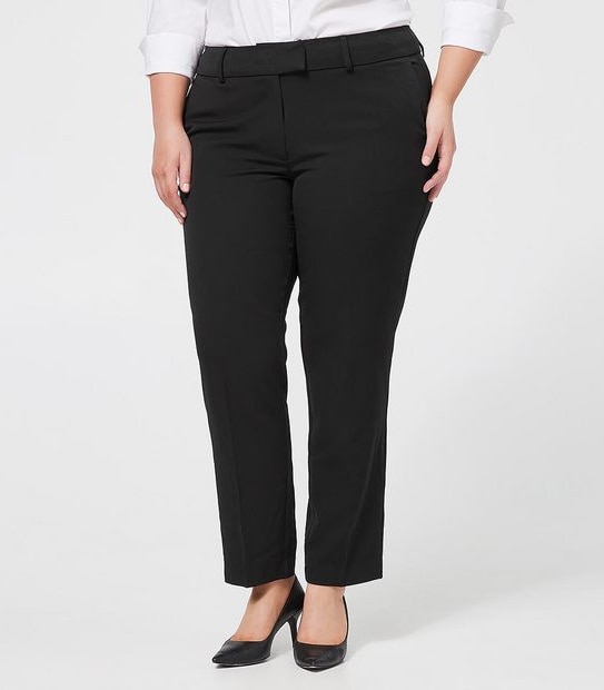 Belle Curve Straight Leg Work Pants 