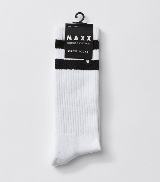 Maxx Crew Socks - White