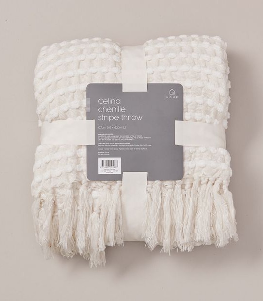 Celina Chenille Stripe Throw