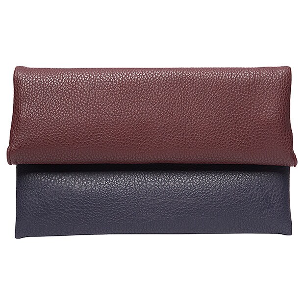 Two Tone Roll Up Clutch - Peacoat Two Tone Roll Up Clutch - Peacoat
