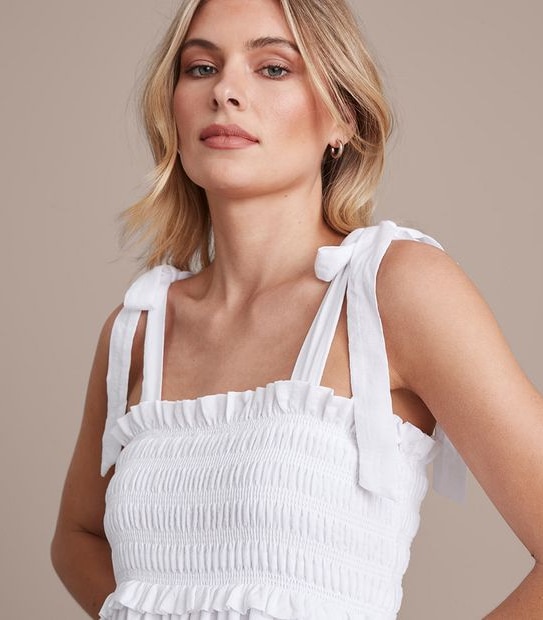 Preview Shirred Bodice Maxi Dress