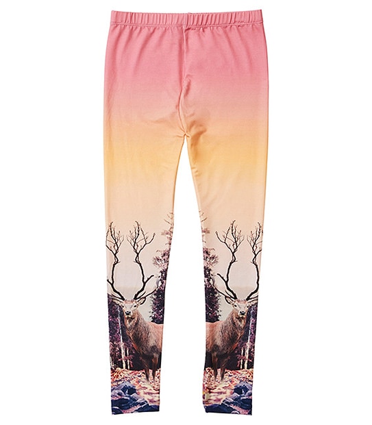 Full Length Deer Photo Print Leggings