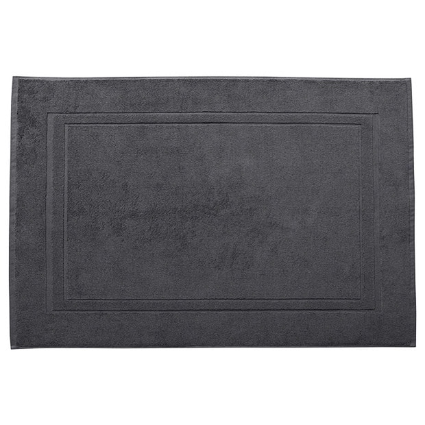 large grey bath mat