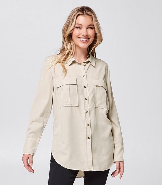 Utility Resort Shirt - Oyster Brown