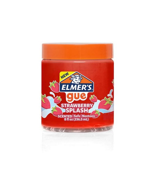 Elmer's Gue Premade Slime, 237mL Jar - Strawberry Splash