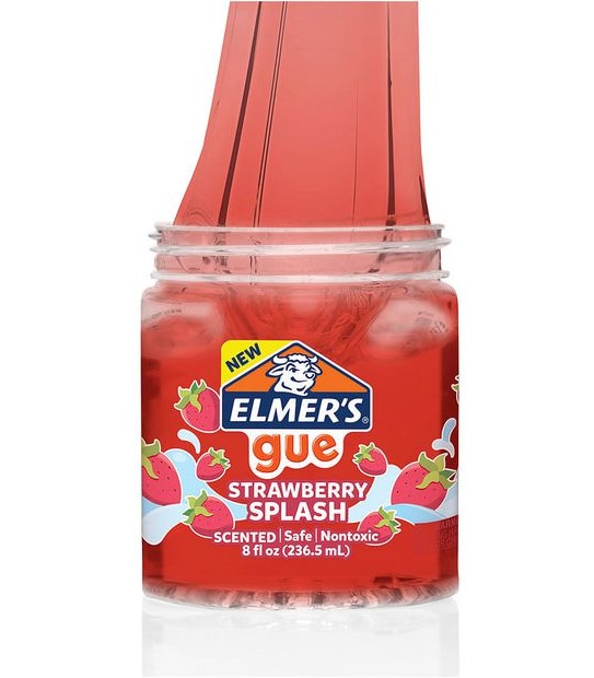 Elmer's Gue Premade Slime, 237mL Jar - Strawberry Splash