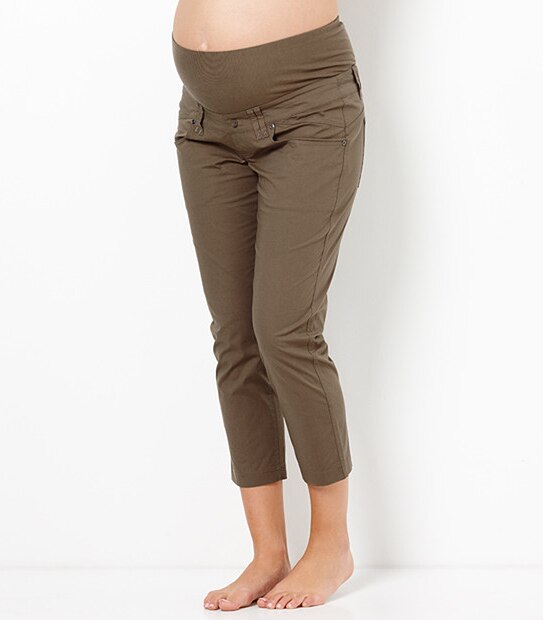 Maternity Cropped Cargo Pants - Iron