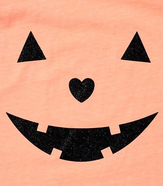 Halloween Neon Pumpkin Face T-Shirt